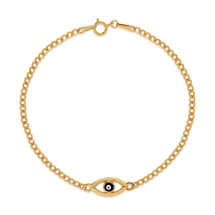 14K Evil Eye Bracelet - Antonio Guzzo Fine Jewelry