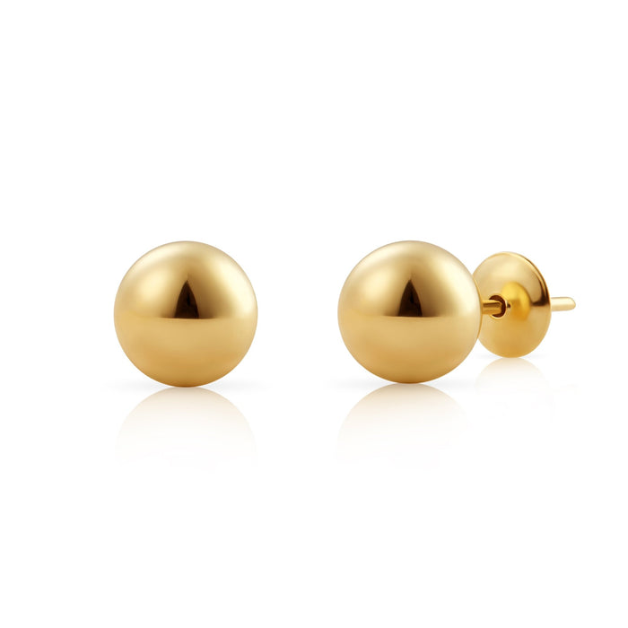 18K Yellow Gold Ball Stud Earrings - Antonio Guzzo Fine Jewelry