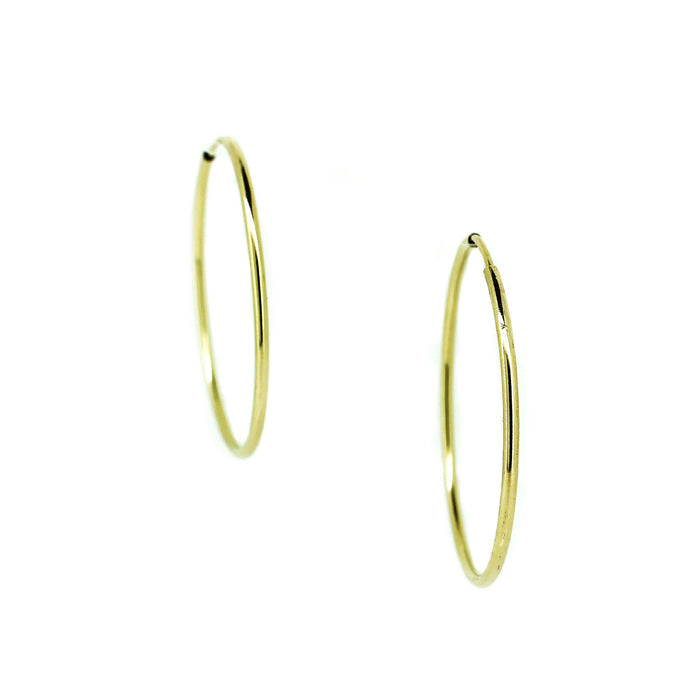 30mm gold hoop earrings gold vermeil classic round hoops coastal jewellery australia