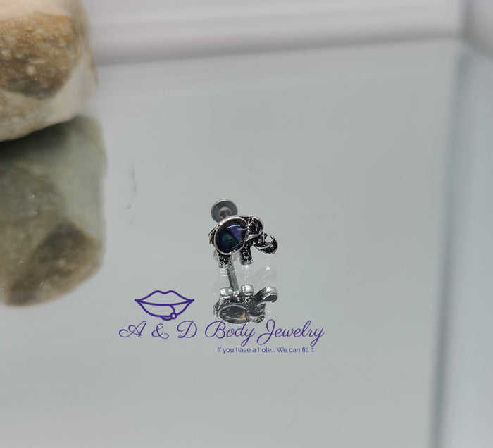 Abalone Shell Elephant Labret - Lip Labret