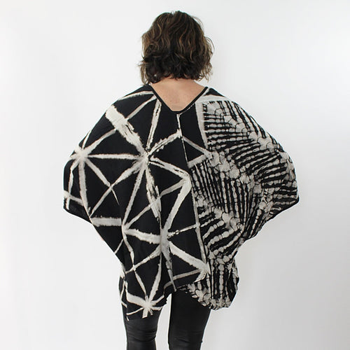 Abstract Double Design Blouse - Sylca Designs - Chunky Jewelry