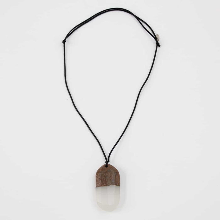Adjustable Geode-Inspired Pendant Necklace by Sylca - Sylca Designs - Chunky Jewelry