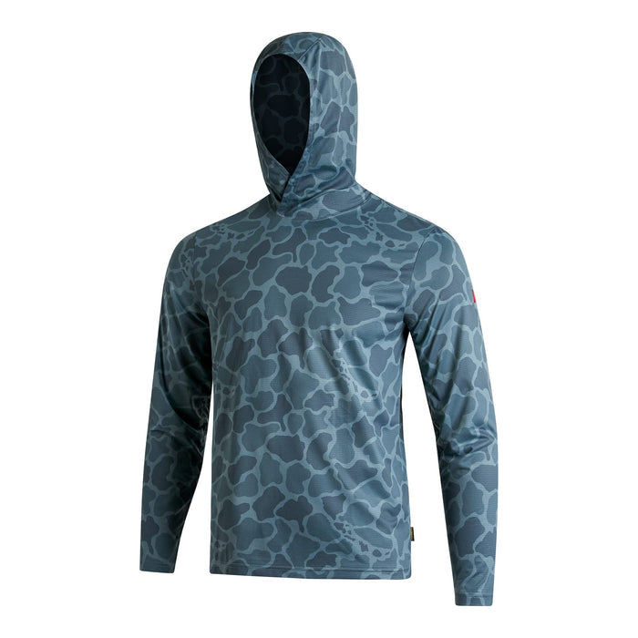 Airtex Long Sleeve Hooded Shirt - Heather Maritime Camo