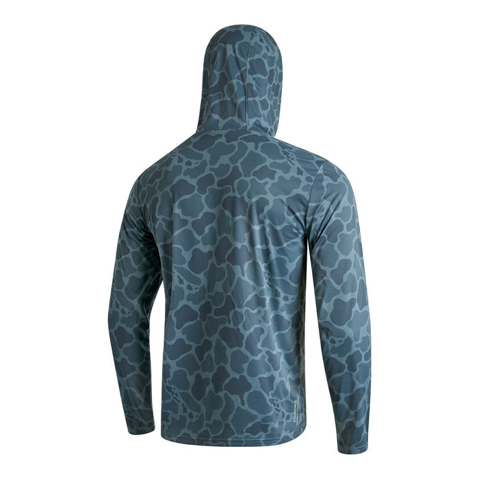 Airtex Long Sleeve Hooded Shirt - Heather Maritime Camo