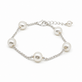 Shop the Alana Pearl Bracelet Silver, featuring luminous freshwater pearls on a delicate 925 sterling silver chain. Designed in Broome, Western Australia.