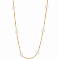 Pearl necklace on a gold vermeil chain
