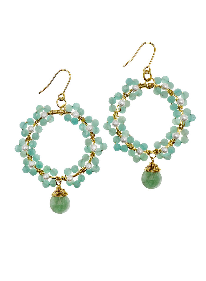 Amazonite earing, amazonite jewelry, amazonite pendant