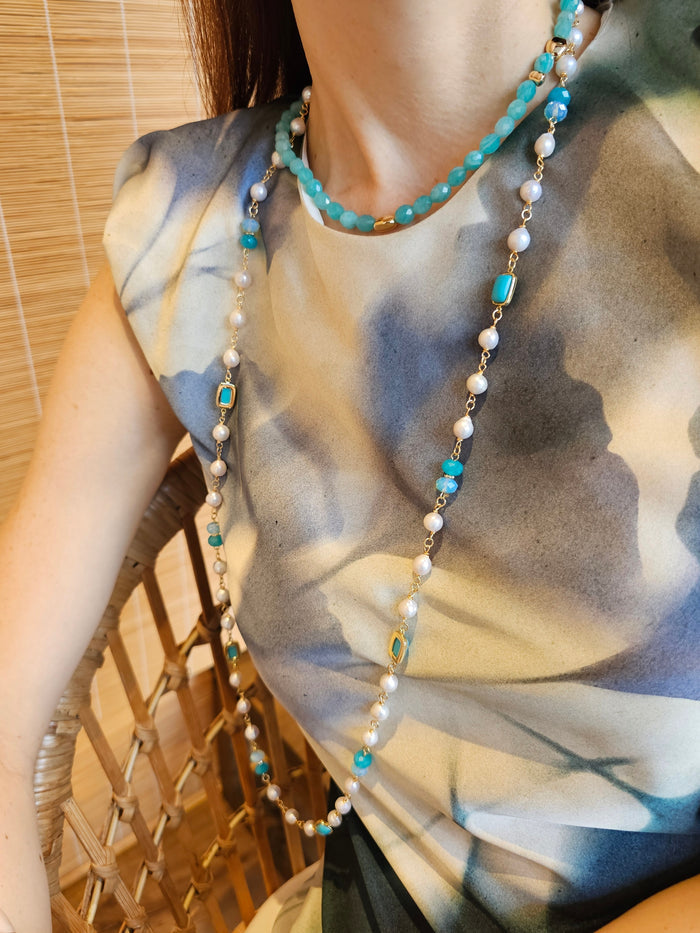 Amazonite Minimalist Short Necklace PN020