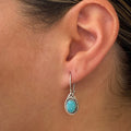 Amazonite Oval Antique Hooks