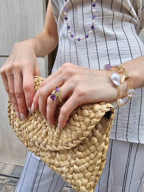 Amethyst Open Ring PR006