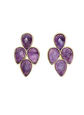 Amethyst Statement Earrings QE015