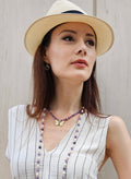 Amethyst With Butterfly Pendant Necklace PN010