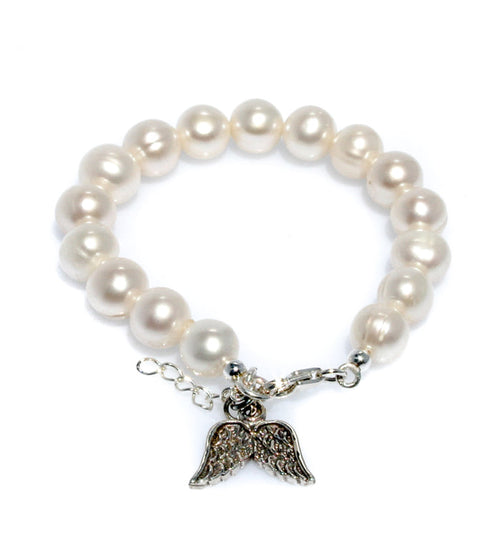 ANGEL WING PEARL  BRACELET