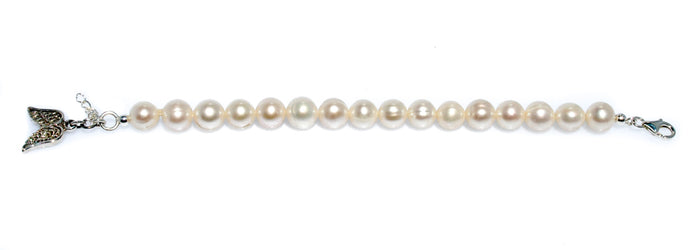 ANGEL WING PEARL  BRACELET