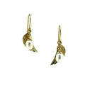 angel wing pearl earrings gold vermeil freshwater pearl drop earrings coastal jewellery australia