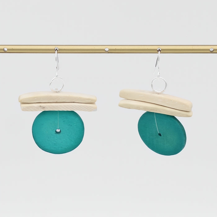 Aqua Billie Dangle Earring - Sylca Designs - Chunky Jewelry