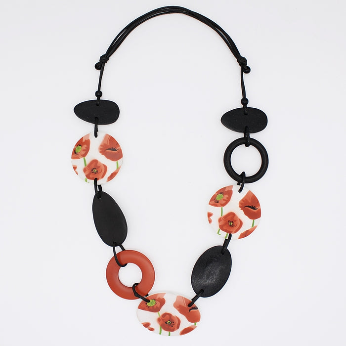 Artful Poppies Gracie Necklace - Sylca Designs - Chunky Jewelry