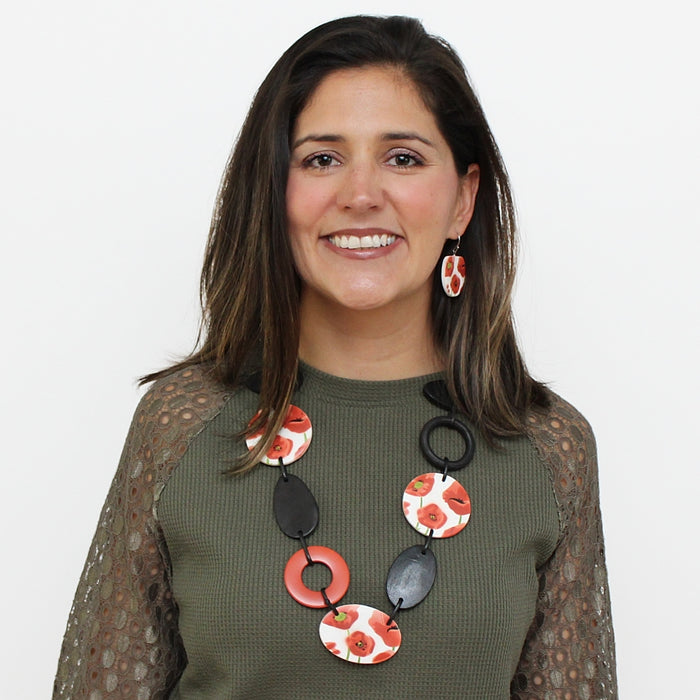 Artful Poppies Gracie Necklace - Sylca Designs - Chunky Jewelry