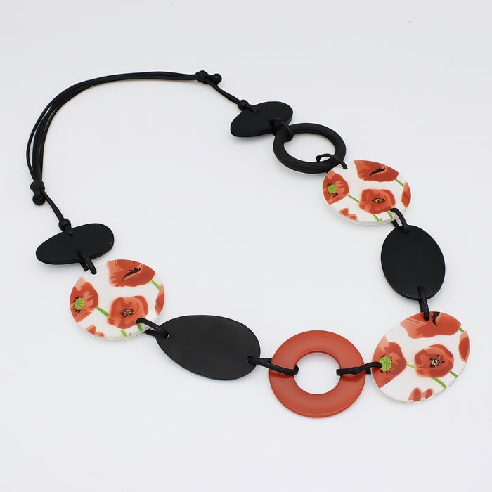 Artful Poppies Gracie Necklace - Sylca Designs - Chunky Jewelry
