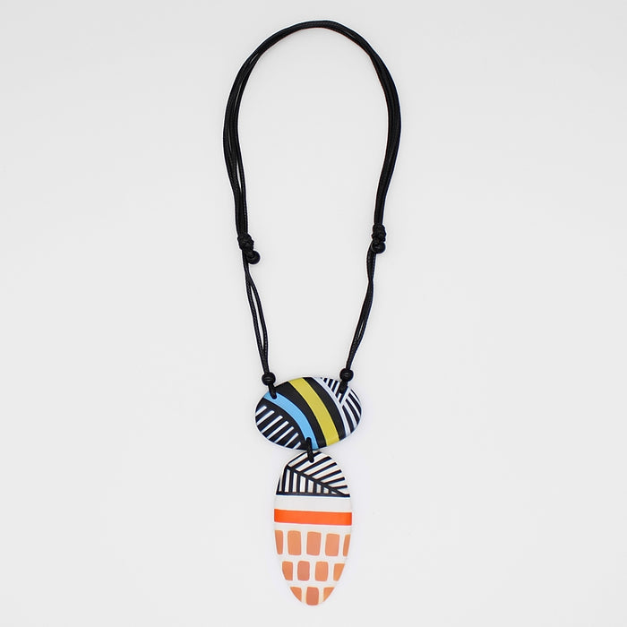 Artistic Impressions Resin Pendant Necklace - Sylca Designs - Chunky Jewelry