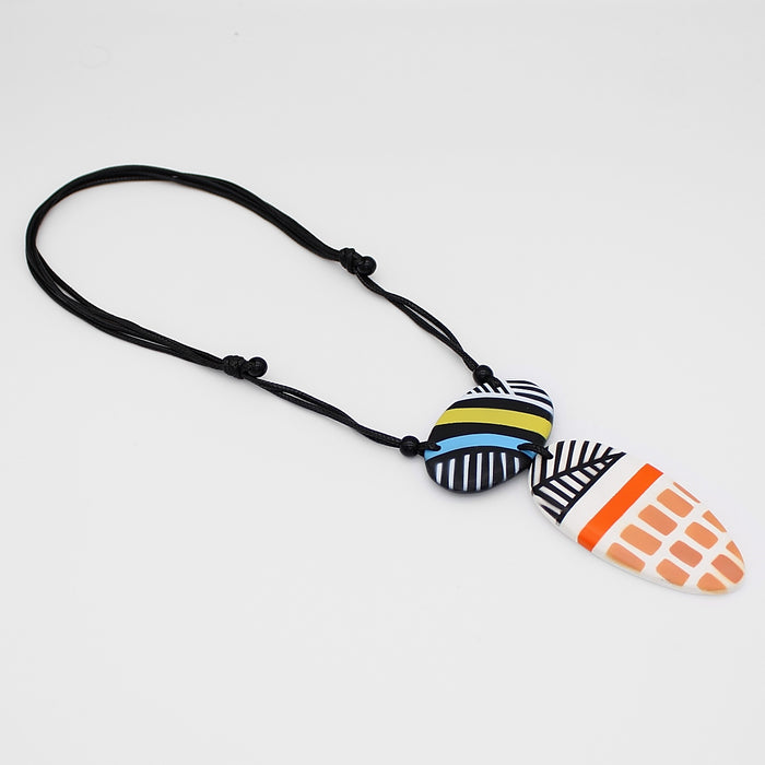 Artistic Impressions Resin Pendant Necklace - Sylca Designs - Chunky Jewelry
