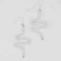 Artistic Rubber Tubing Naya Earrings White - Sylca Designs - Chunky Jewelry