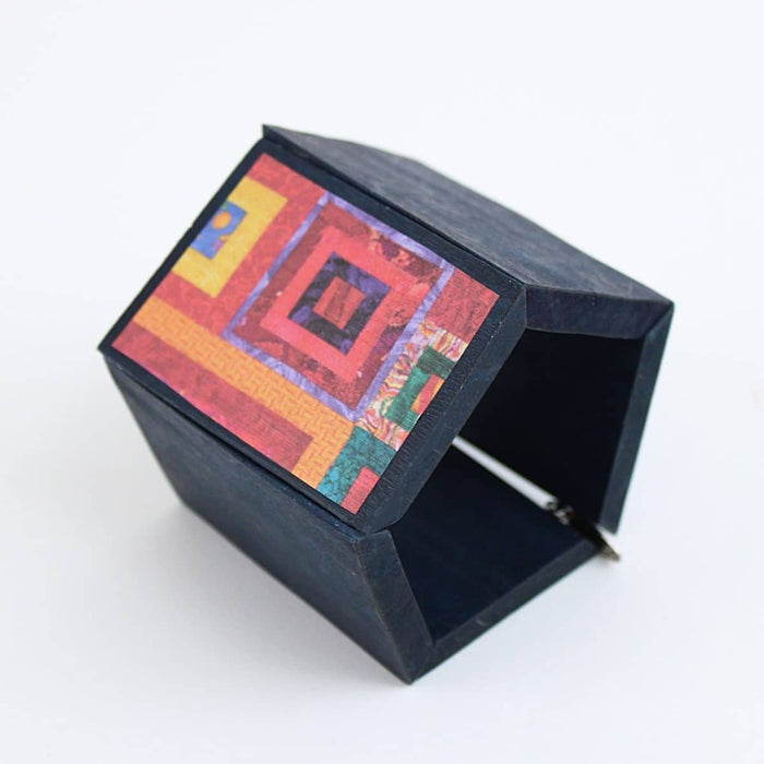 Artsy Wooden Penelope Bracelet Blue - Sylca Designs - Chunky Jewelry