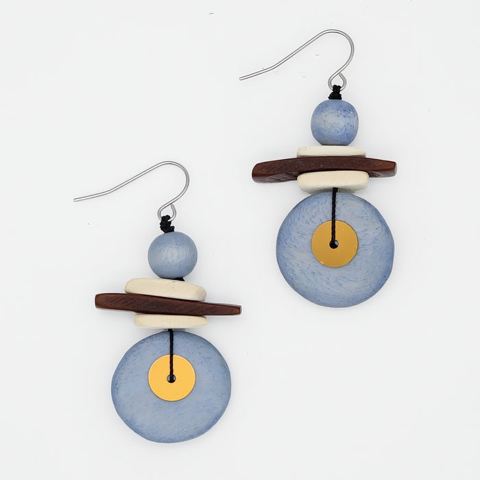 Assuta Blue Drop Earrings - Sylca Designs - Chunky Jewelry