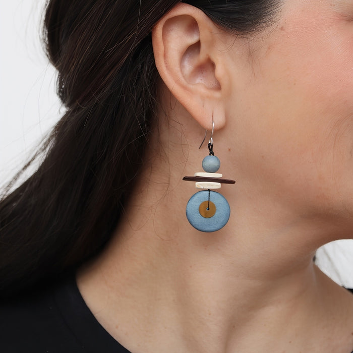 Assuta Blue Drop Earrings - Sylca Designs - Chunky Jewelry