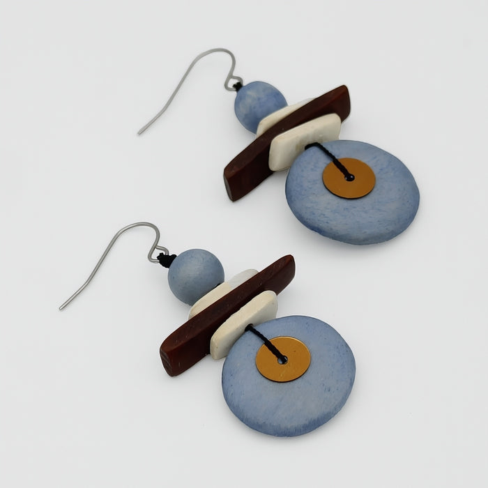Assuta Blue Drop Earrings - Sylca Designs - Chunky Jewelry