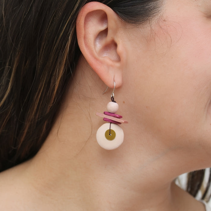 Assuta Blush Drop Earrings - Sylca Designs - Chunky Jewelry