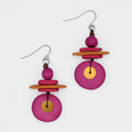 Assuta Fuchsia Drop Earrings - Sylca Designs - Chunky Jewelry