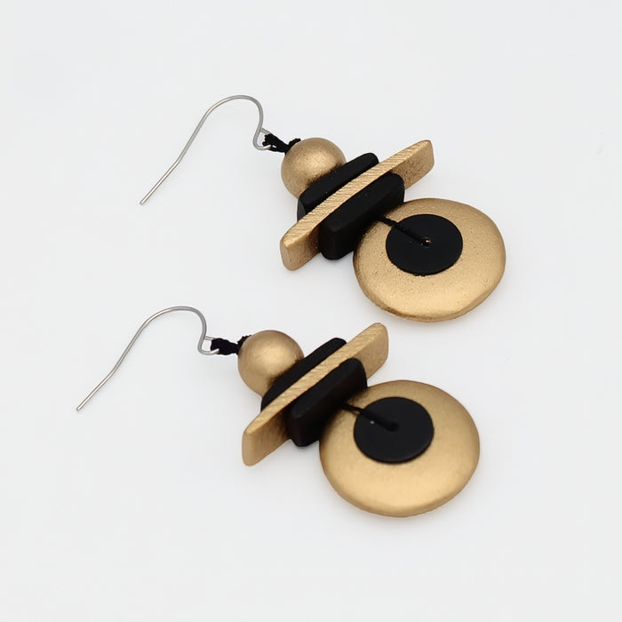 Assuta Gold Drop Earrings - Sylca Designs - Chunky Jewelry