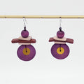 Assuta Magenta Drop Earrings - Sylca Designs - Chunky Jewelry