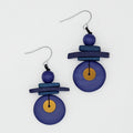 Assuta Navy Drop Earrings - Sylca Designs - Chunky Jewelry