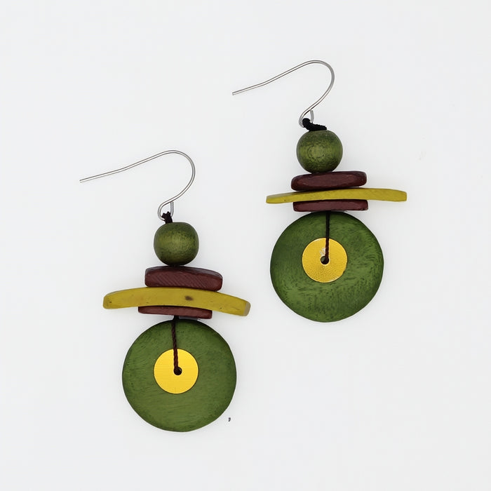 Assuta Olive Drop Earrings - Sylca Designs - Chunky Jewelry