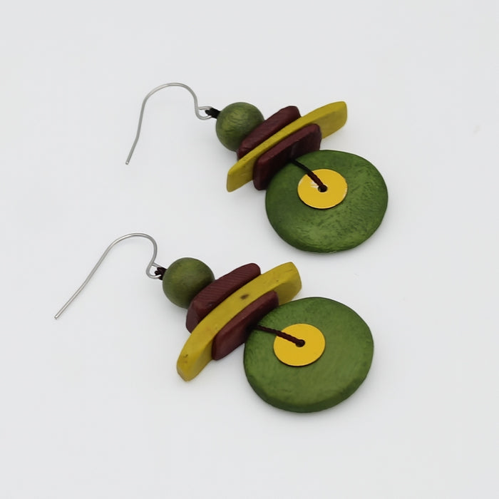 Assuta Olive Drop Earrings - Sylca Designs - Chunky Jewelry