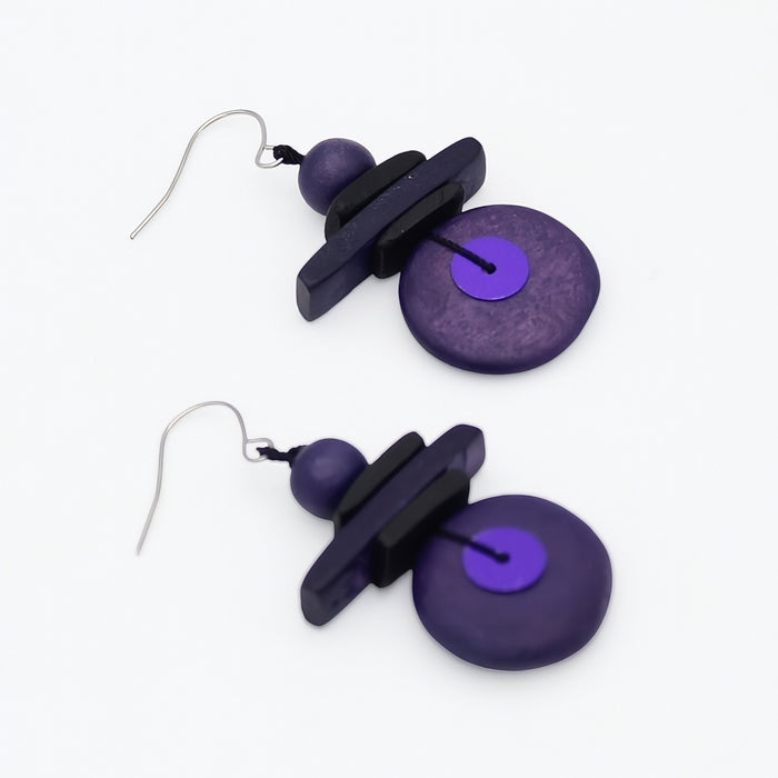Assuta Purple Drop Earrings