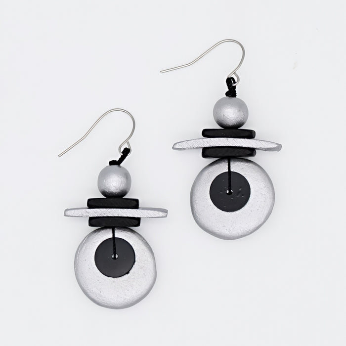 Assuta Silver Drop Earrings - Sylca Designs - Chunky Jewelry