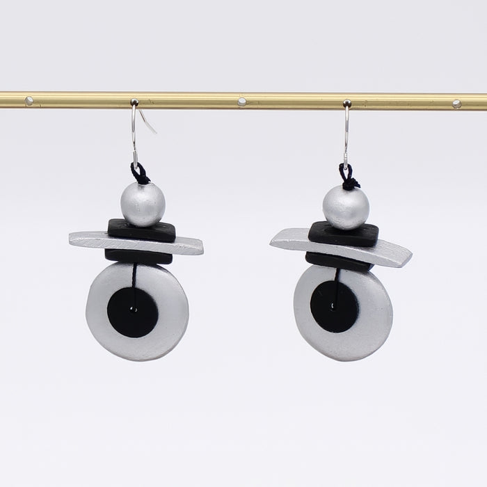 Assuta Silver Drop Earrings - Sylca Designs - Chunky Jewelry
