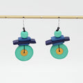 Assuta Teal Drop Earrings - Sylca Designs - Chunky Jewelry