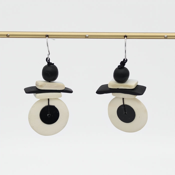 Assuta White Drop Earrings - Sylca Designs - Chunky Jewelry