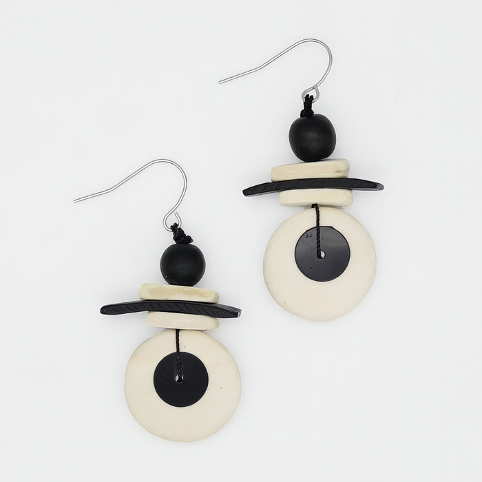 Assuta White Drop Earrings - Sylca Designs - Chunky Jewelry