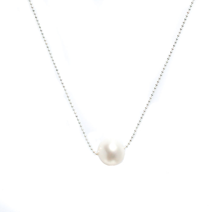 “Australian South Sea pearl Sophie necklace in sterling silver designed in Broome Western Australia”