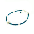 Azure Breeze Apatite Pearl Bracelet in 925 sterling silver featuring genuine apatite gemstones and freshwater pearls