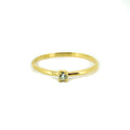 Gold vermeil ring featuring a 4mm blue topaz gemstone, beach-inspired jewellery designed in Broome Western Australia