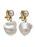 Baroque Freshwater Pearls Clip On Earrings KE002 - FARRA