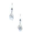 Baroque Pearl Drop Earrings in sterling silver featuring genuine freshwater baroque pearls with natural organic shapes.