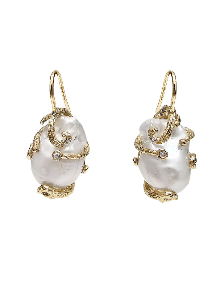 Baroque Pearls Dangle Earrings PE008