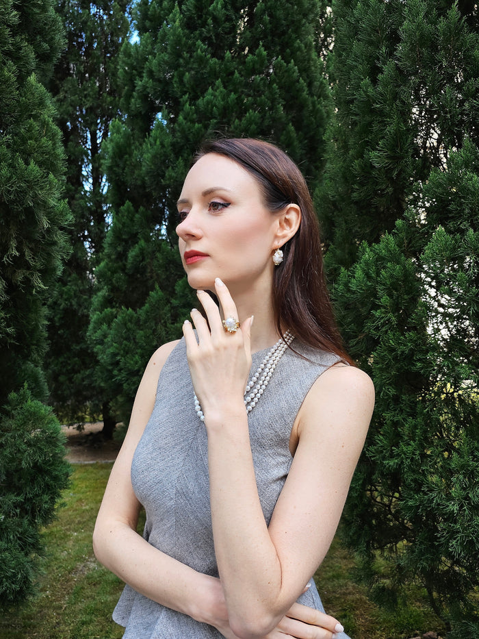 Baroque Pearls Dangle Earrings PE008